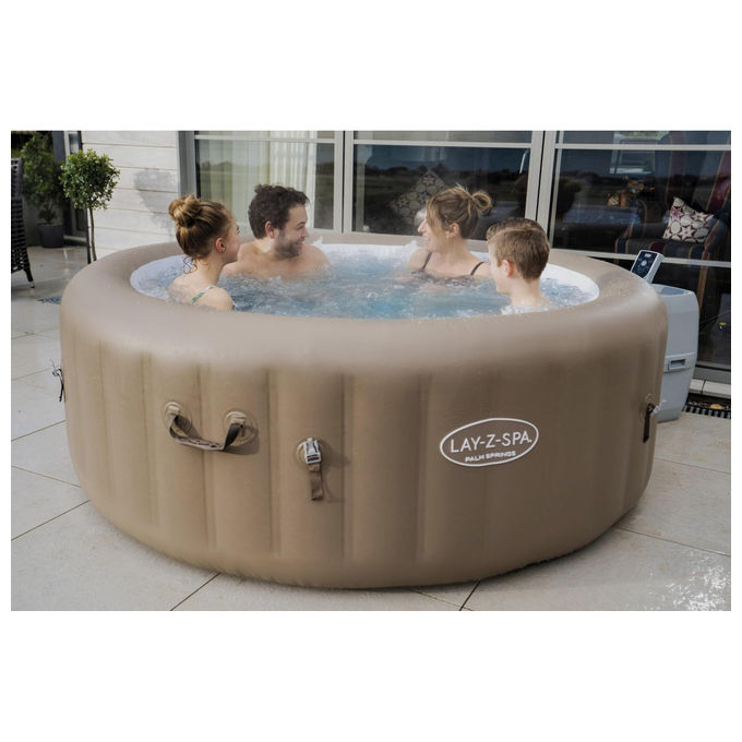 Bestway, Idromassaggio Gonfiabile Lay-Z-Spa Palm Springs AirJet, 4-6 Persone, 196x71 cm