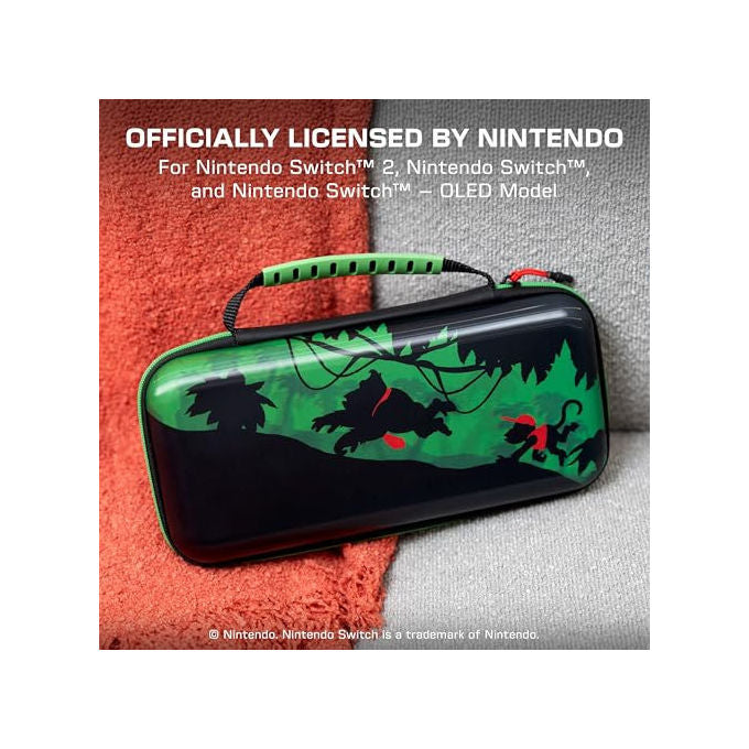 Turtle Beach Custodia PlayTrek Donkey Kong per Nintendo Switch 2 Nero e Verde
