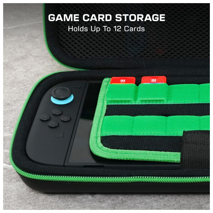 Turtle Beach Custodia PlayTrek Donkey Kong per Nintendo Switch 2 Nero e Verde