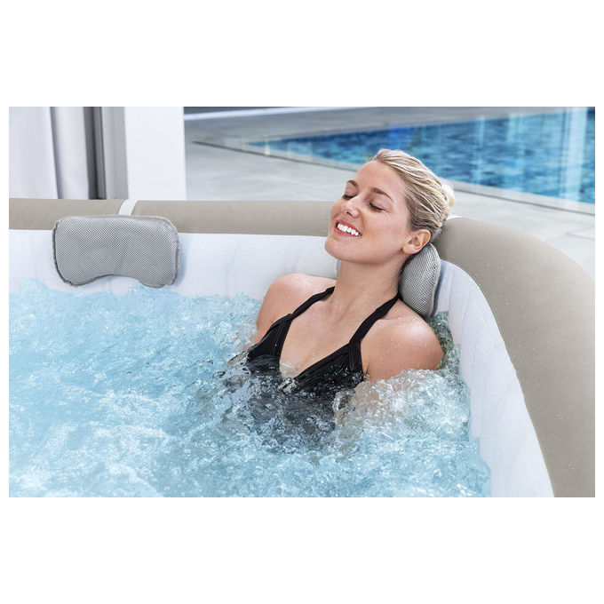 Bestway, Idromassaggio Lay-Z-Spa Cabo Smart HydroJet, 6 Persone, 180x180x71cm, Marrone Rattan