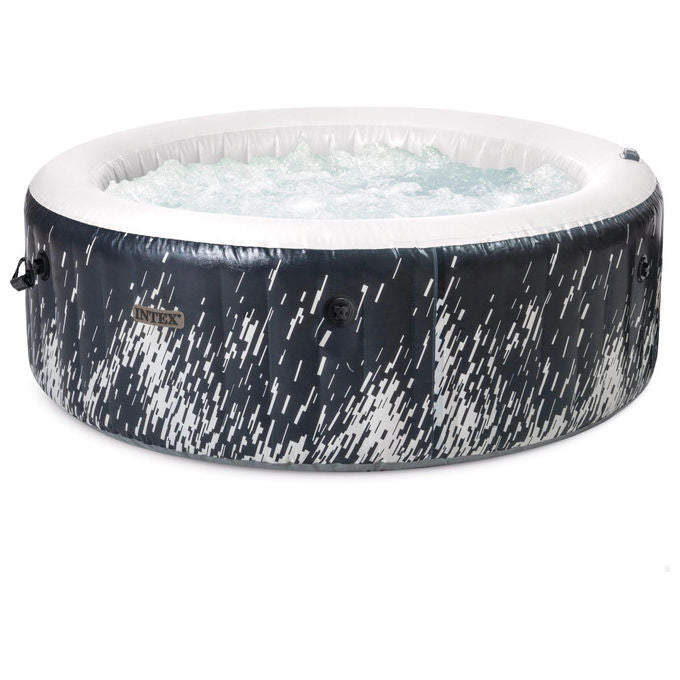 Intex Idromassaggio Gonfiabile Rotondo PureSpa Bubble Glow Deluxe 4 Posti 196x71 cm LED Multicolore