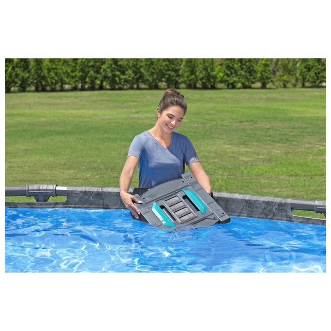 Bestway 58942 AquaTronix Pro G300 Robot Piscina 2in1 Aspiratore e Skimmer Cordless Batteria Litio 120 min fino a 50 m² colore Grigio