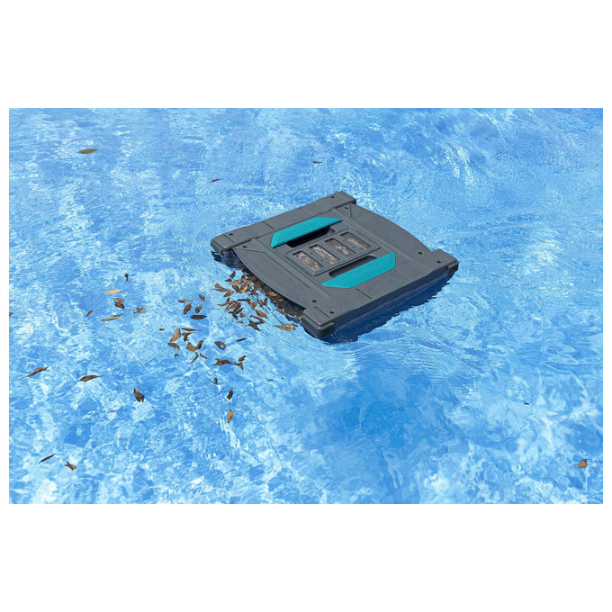 Bestway 58942 AquaTronix Pro G300 Robot Piscina 2in1 Aspiratore e Skimmer Cordless Batteria Litio 120 min fino a 50 m² colore Grigio