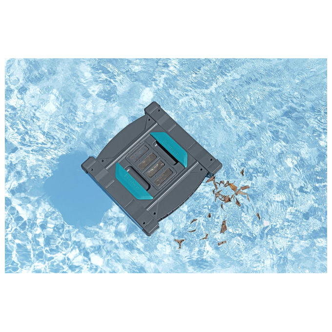 Bestway 58942 AquaTronix Pro G300 Robot Piscina 2in1 Aspiratore e Skimmer Cordless Batteria Litio 120 min fino a 50 m² colore Grigio