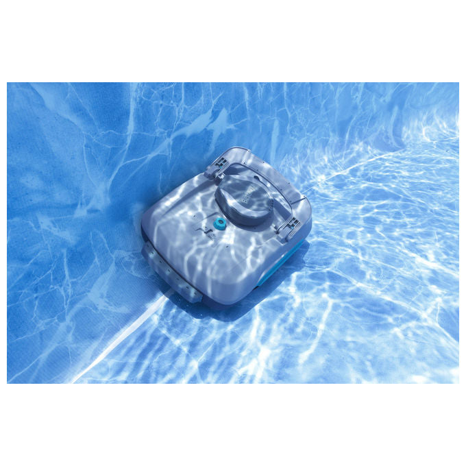Bestway 58942 AquaTronix Pro G300 Robot Piscina 2in1 Aspiratore e Skimmer Cordless Batteria Litio 120 min fino a 50 m² colore Grigio
