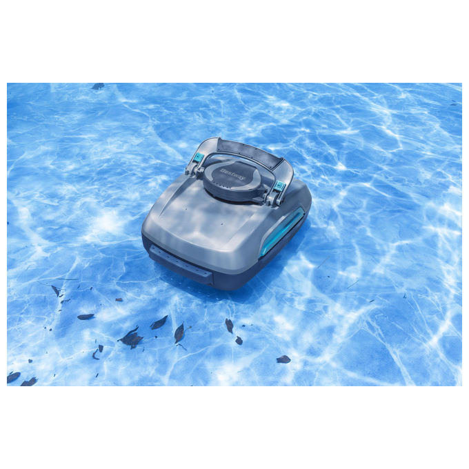 Bestway 58942 AquaTronix Pro G300 Robot Piscina 2in1 Aspiratore e Skimmer Cordless Batteria Litio 120 min fino a 50 m² colore Grigio