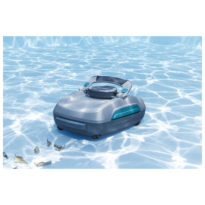 Bestway 58942 AquaTronix Pro G300 Robot Piscina 2in1 Aspiratore e Skimmer Cordless Batteria Litio 120 min fino a 50 m² colore Grigio