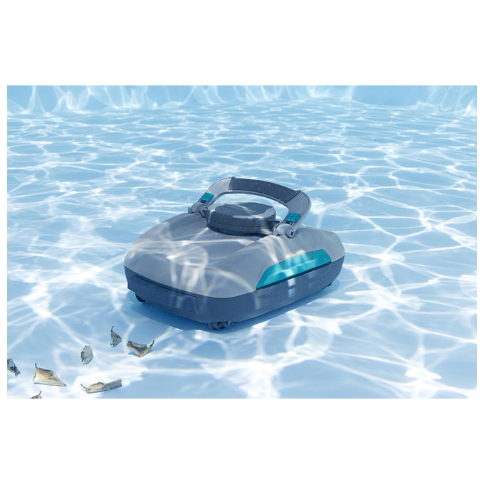 Bestway 58942 AquaTronix Pro G300 Robot Piscina 2in1 Aspiratore e Skimmer Cordless Batteria Litio 120 min fino a 50 m² colore Grigio