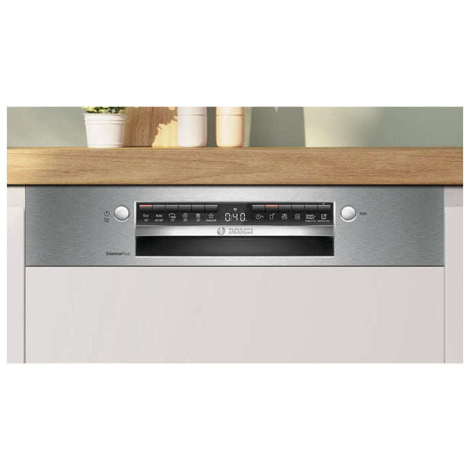 Bosch SMI4ETS08E Serie 4 Lavastoviglie a Scomparsa Parziale 13 coperti Classe B 44 dB AquaStop Wi-Fi (82x60x57 cm) colore Acciaio inox