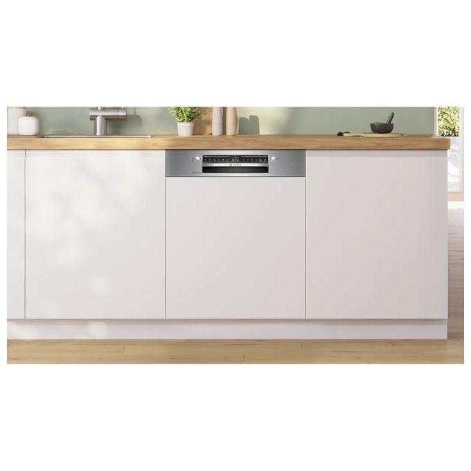 Bosch SMI4ETS08E Serie 4 Lavastoviglie a Scomparsa Parziale 13 coperti Classe B 44 dB AquaStop Wi-Fi (82x60x57 cm) colore Acciaio inox