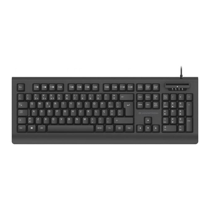 Conceptronic Kayne01IT, Tastiera USB, Lettore Smart Card ISO7816 Classe A B e C