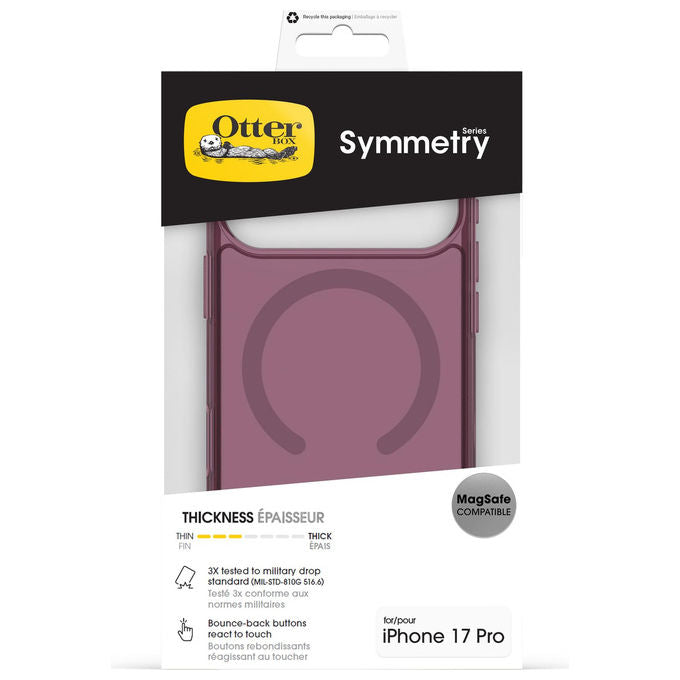 OtterBox, Custodia Symmetry Clear MagSafe, iPhone 17 Pro, Rosa