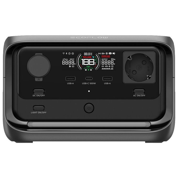 Ecoflow River 3 Plus Stazione di Alimentazione Portatile 286Wh LiFePO4 600W