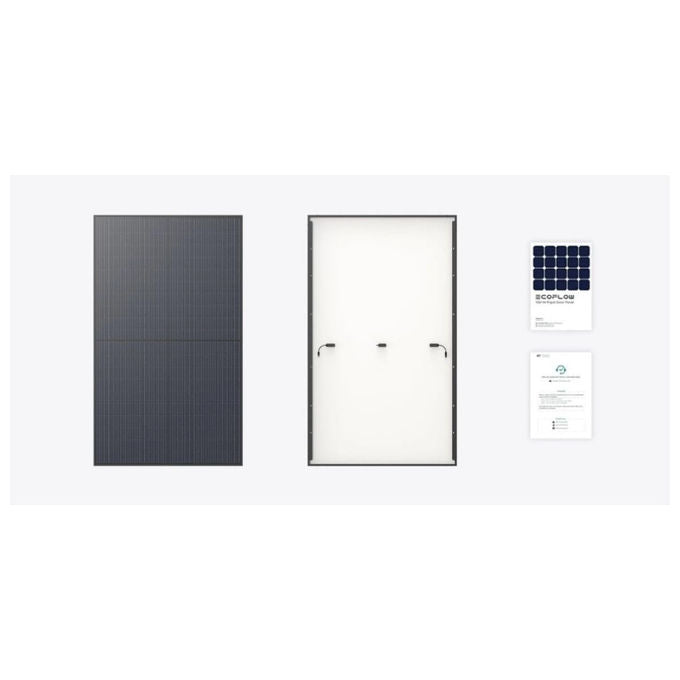 EF ECOFLOW, Pannello Solare Rigido, 450W, 2 Unita', Monocristallino, Alluminio