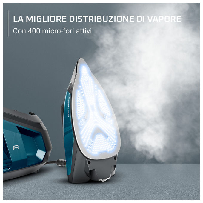 Rowenta VR9043 Force Pro 500 Ferro da Stiro con Caldaia 2800 W 8 bar 600 g-min 1.8 L Modalita' Eco colore Blu