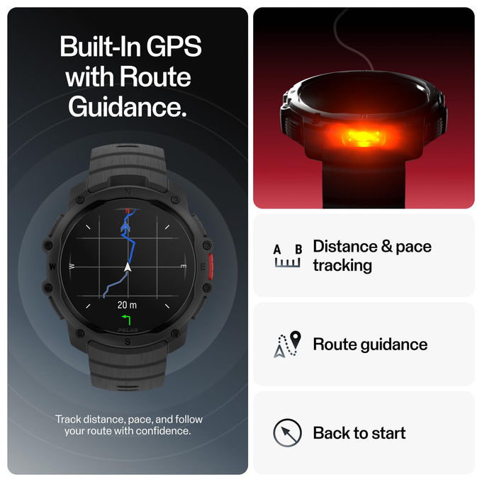 Polar, Street X Orologio Sportivo GPS, Cardiofrequenzimetro, Bianco, S-L
