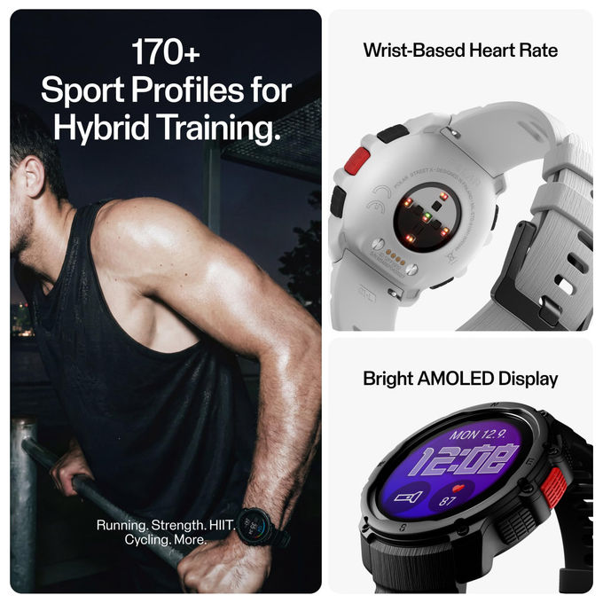 Polar, Street X Orologio Sportivo GPS, Cardiofrequenzimetro, Bianco, S-L