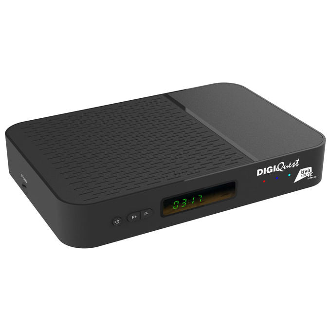 Digiquest RICD1247 AX3 Decoder Combo 4K Ultra HD Triplo Tuner DVB-T2 DVB-S2 tivu'sat Android TV Google Assistant Smartcard Inclusa colore Nero