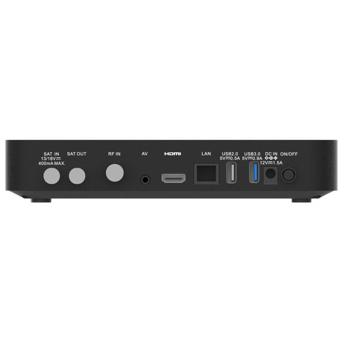 Digiquest RICD1247 AX3 Decoder Combo 4K Ultra HD Triplo Tuner DVB-T2 DVB-S2 tivu'sat Android TV Google Assistant Smartcard Inclusa colore Nero