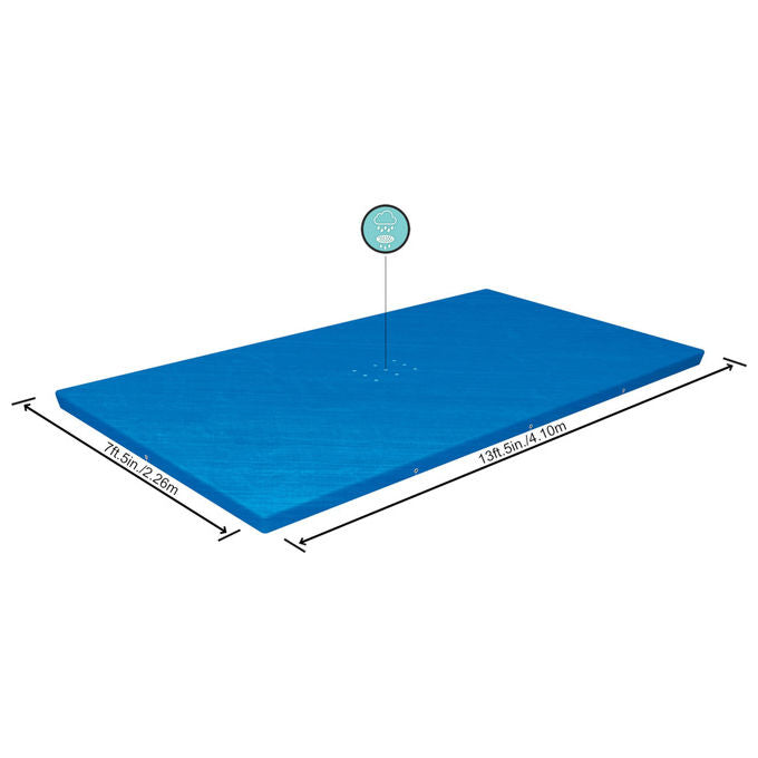 Bestway Telo Copripiscina Rettangolare 400x211 cm Polietilene con Corde Fissaggio