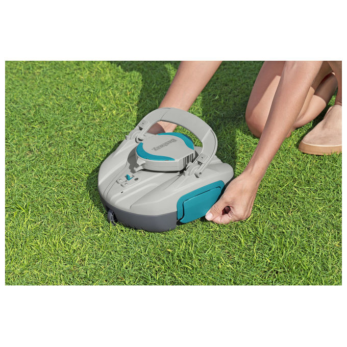 Bestway 58864 AquaTronix G100 Robot Pulitore Piscina a Batteria Li-Ion 7.4V autonomia 30 min fino a 18 m² colore Blu Grigio