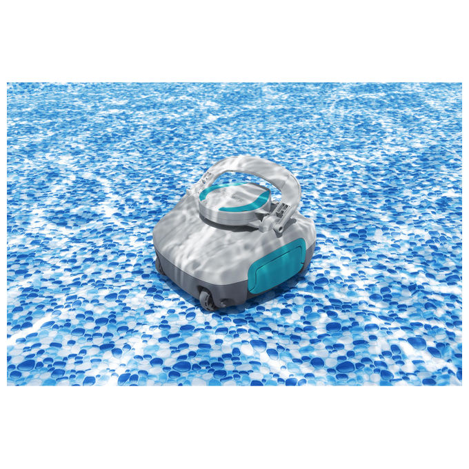 Bestway 58864 AquaTronix G100 Robot Pulitore Piscina a Batteria Li-Ion 7.4V autonomia 30 min fino a 18 m² colore Blu Grigio