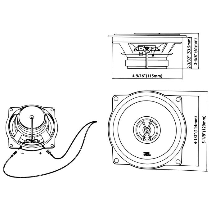 JBL Altoparlanti Auto Coassiali 13 cm 2 Vie 30W Rms 4 Ohm