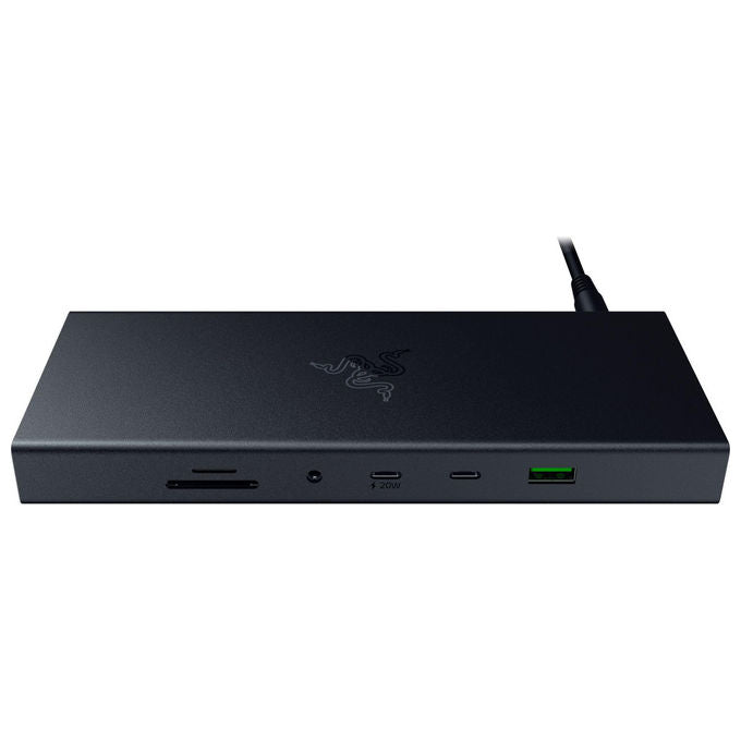 Razer, Docking Station USB 4, Supporto doppio display, 14 Porte, USB-C, USB-A, HDMI, DisplayPort, Nero