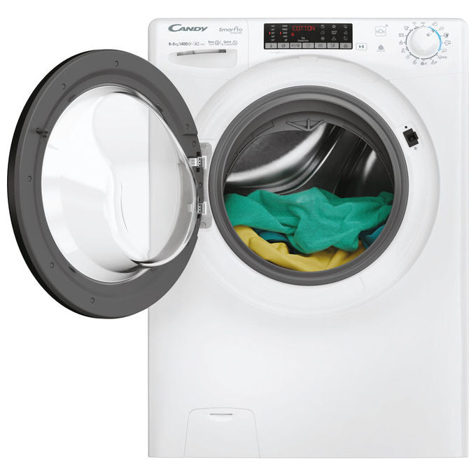 Candy CSOW4856TWMB6-S Smart Pro Lavasciuga Inverter 8-5 Kg 1400 rpm Classe A Wi-Fi Bluetooth (89x60x54 cm) colore Bianco
