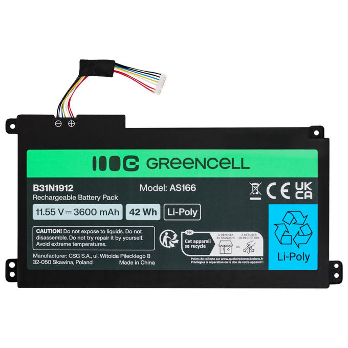 Green Cell Batteria Laptop 11.55V 42Wh 3600mAh Li-Poly Compatibile con ASUS VivoBook 14 E410MA 15 E510MA