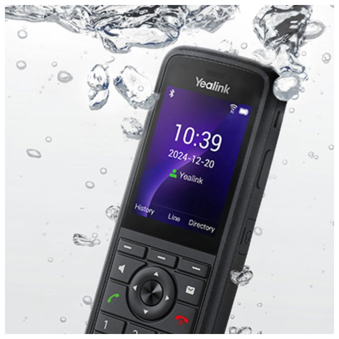 Yealink, Telefono IP Wi-Fi AX86R, IP67, Bluetooth 5.0, Dual-Band, Nero