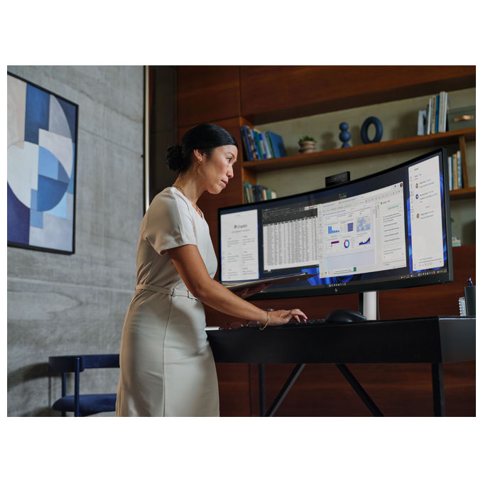 HP, Monitor Curvo 49'', DQHD, Serie 5 Pro, 549pm, Nero