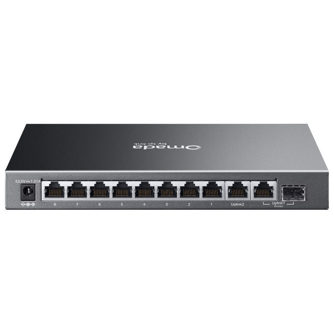 TP-LINK Switch di Rete Gestito 10 Porte Gigabit Ethernet 8 PoE+ Montaggio Din Rail