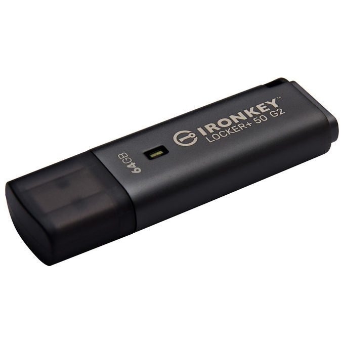 Kingston Technology Chiavetta USB IronKey Locker+ 50 G2 64GB USB 3.2 Crittografia AES-256