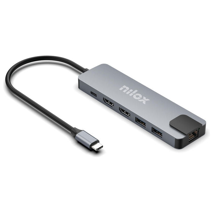 Nilox Docking Station USB-C Universale 13 in 1 Grigio Alluminio