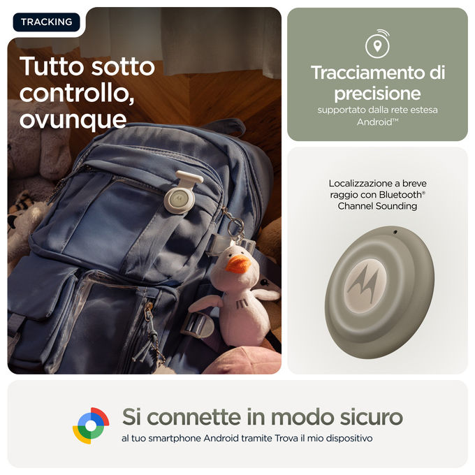 Motorola Moto Tag 2 Cercatore Universale Bluetooth 6.0 Verde