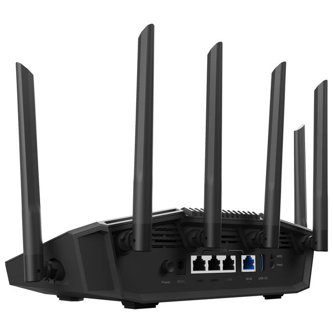 Asus, Router Wi-Fi 7 RT-BE90U, Tri-Band 2.5 Gigabit Ethernet, AiMesh, Nero