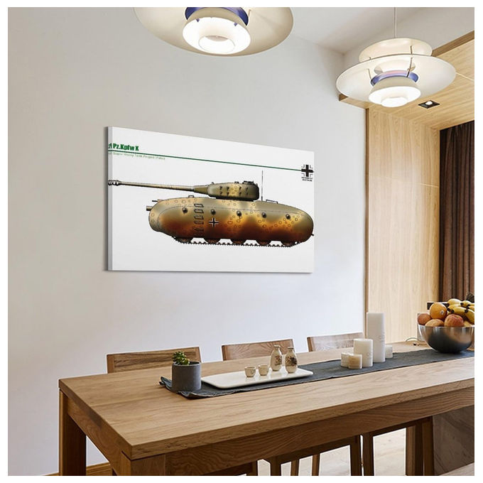 Ytnsa, Poster Vintage Tedesco, Carro Armato Pz.Kpfw X Super Heavy Tank Project, Decorativo, 60 x 90 cm