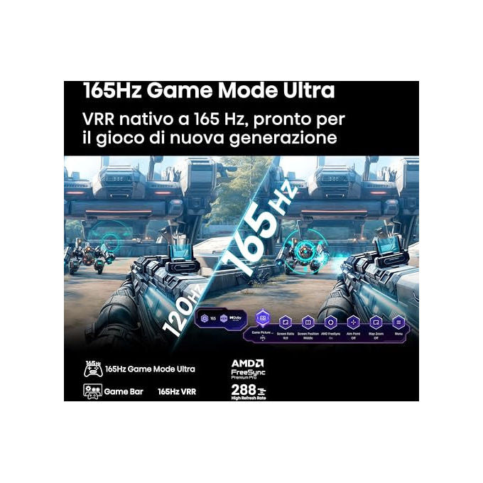 Hisense, Tv Mini-Led 55U72Q, 55 Pollici, 4K 144Hz, Smart Tv, Dolby Vision Atmos