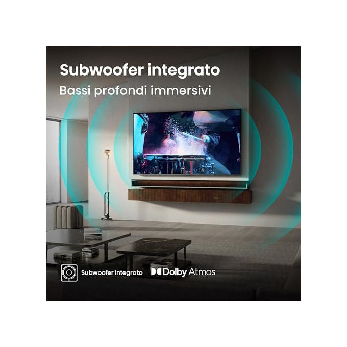 Hisense, Tv Mini-Led 55U72Q, 55 Pollici, 4K 144Hz, Smart Tv, Dolby Vision Atmos