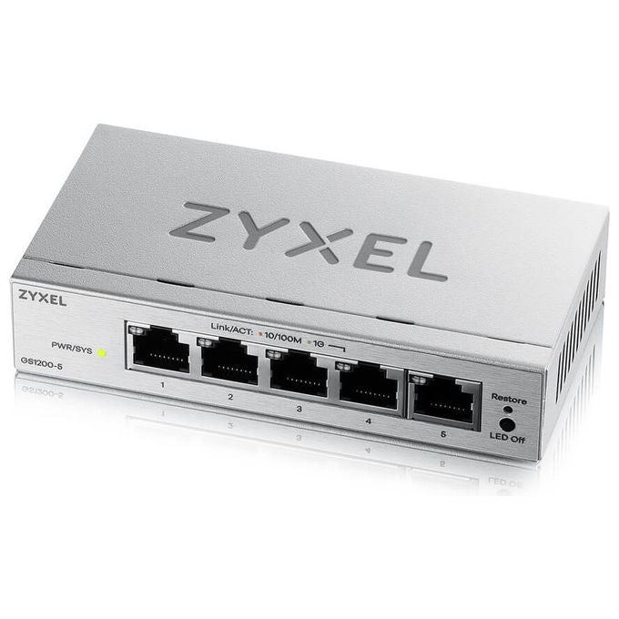 Zyxel GS1200-5V3 Switch Gestito L2 Gigabit Ethernet Desktop Grigio