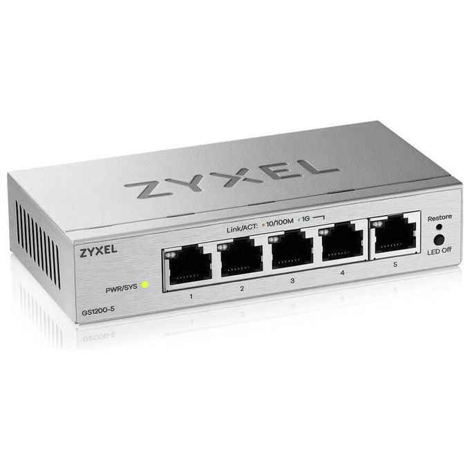 Zyxel GS1200-5V3 Switch Gestito L2 Gigabit Ethernet Desktop Grigio