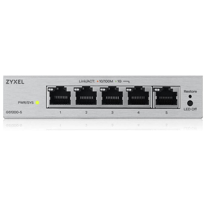 Zyxel GS1200-5V3 Switch Gestito L2 Gigabit Ethernet Desktop Grigio