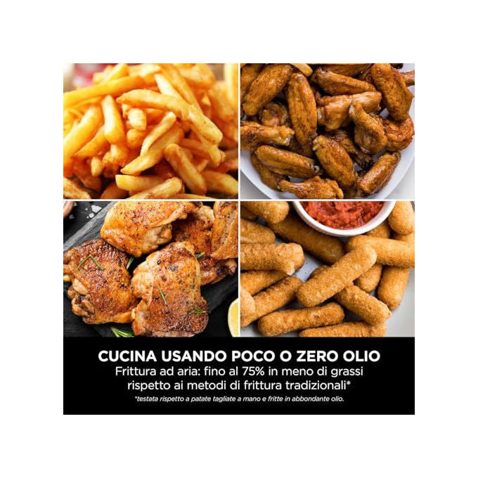 Ninja SL400EU Double Stack XL Friggitrice ad aria 9,5 L 2470 W 6 programmi doppio cestello colore Grigio