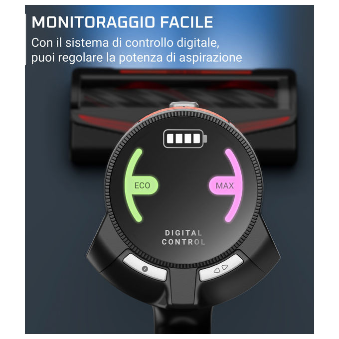Rowenta RH1872 X-Force 8.80 Aspirapolvere Senza Filo Ciclonica 1 L 100 AW 60 min Animal Care 4 in 1 colore Rosso