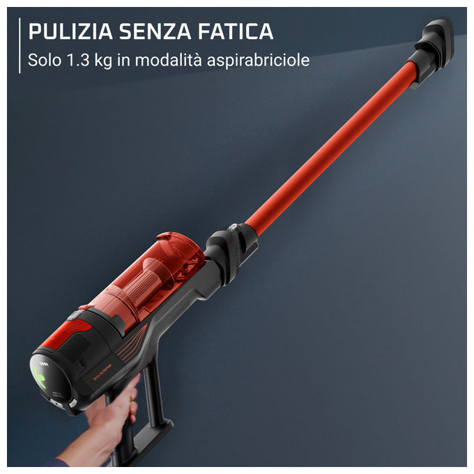 Rowenta RH1872 X-Force 8.80 Aspirapolvere Senza Filo Ciclonica 1 L 100 AW 60 min Animal Care 4 in 1 colore Rosso