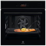 Electrolux forno da incasso 60 cm, vapore 100%, wifi, classe A++, multifunzione, touch, 70 litri, nero, EOB8S29WH
