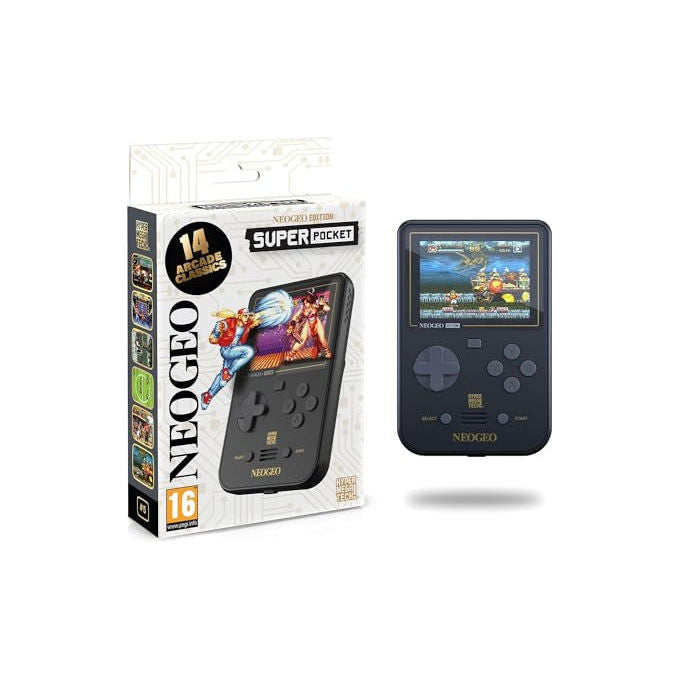 Blaze Entertainment BLZB27.UK.61ST Super Pocket NeoGeo Console Retrogaming Portatile 14 Giochi Schermo IPS 2.8'' USB-C Compatibile Evercade colore Nero