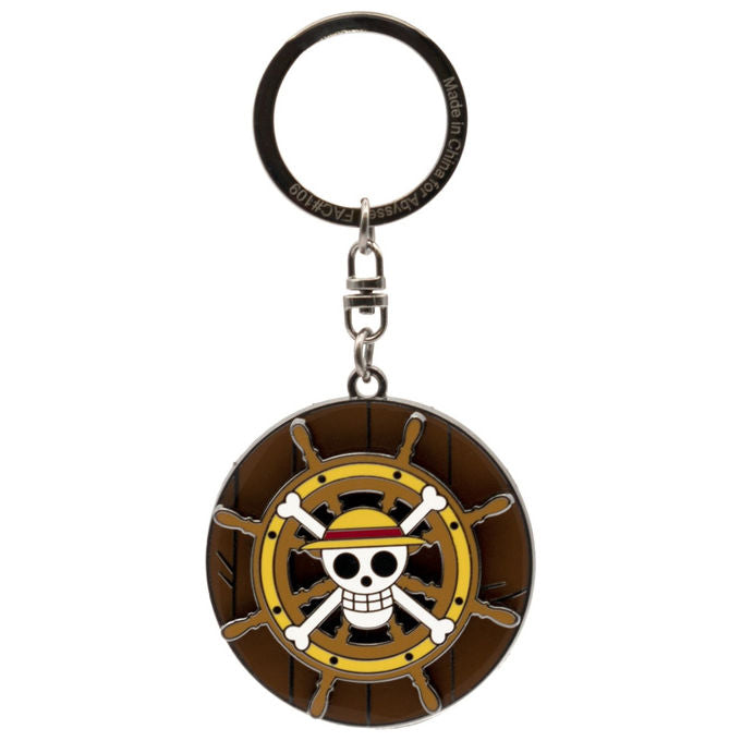 Abystyle portachiavi rotante Thousand Sunny's Helm, One Piece, metallo, 5 x 5 cm, accessorio anime