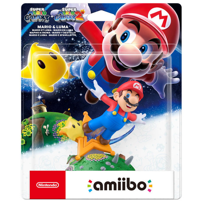 Nintendo amiibo Mario e Luma, Super Mario Galaxy, figure da collezione, compatibile Nintendo Switch